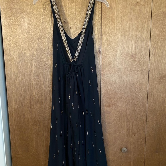 New Adventures Black Sequin Beaded Backless Dress - Picture 3 of 7